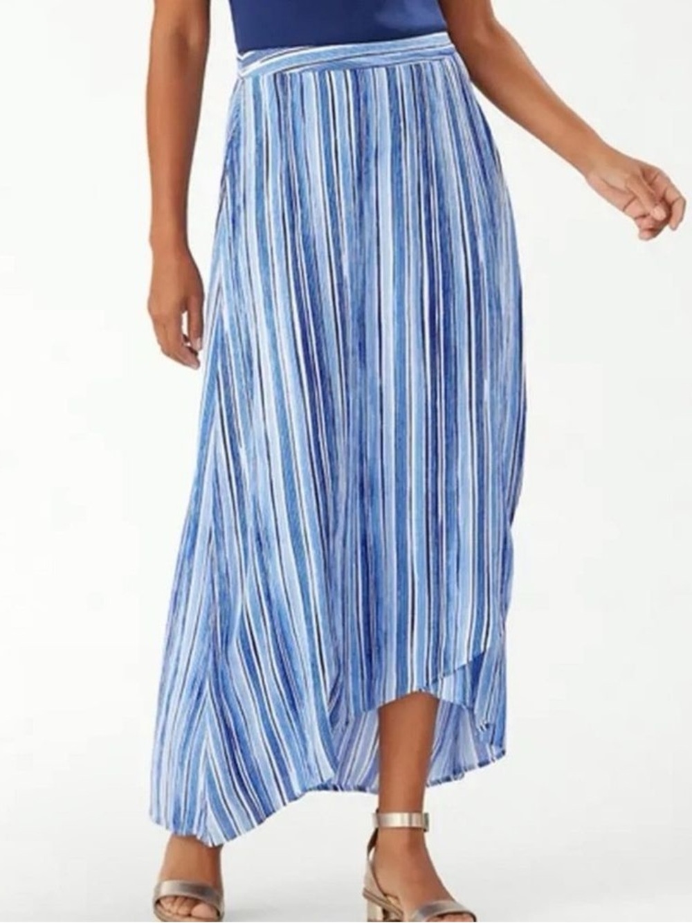 Tommy Bahama Divine Lines Maxi Skirt Size 8.0 Blue White